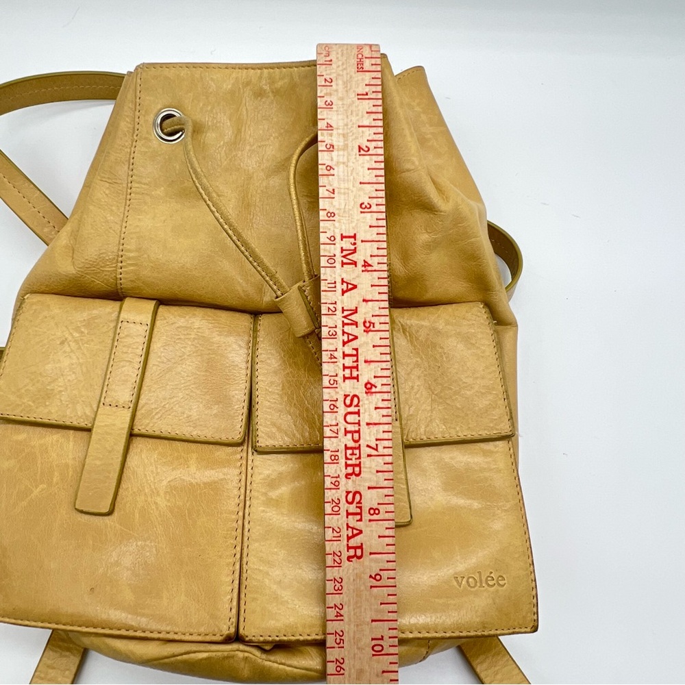 Volée Drawstring Backpack Yellow/Tan Beige - Picture 9 of 14